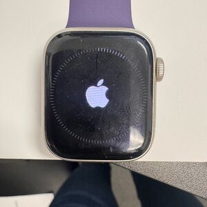 Apple Watch with brand new Purple Sport Band - 42 mm Silver Case series 7